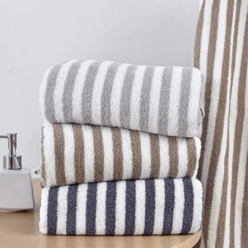 100% Cotton Terry Beach Towel Adult Super Absorbent Bath Towel Bathroom Body Spa Sports Stripe A 140x70 Cm Bath Towel