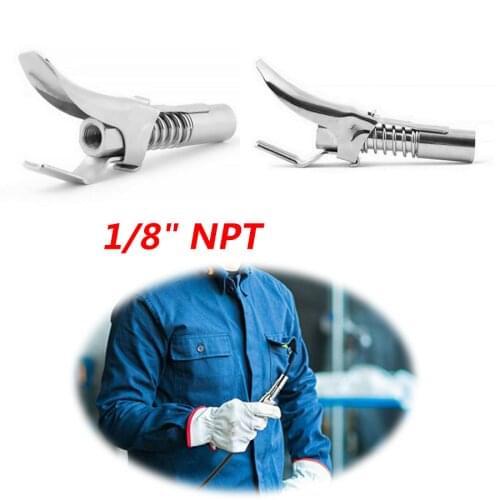 Grease Gun Adapter Hose Kit Gun Lock Grease Coupler Quick Release Lock On Coupling End 1/8” NPT Max Working Pressure 10,000 PSI