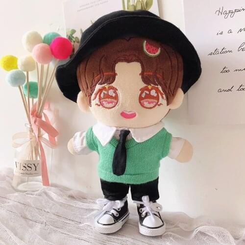 New Arrival Cute Dolls Clothing Vest shirt necktie for EXO Doll 20cm Handmade Doll Clothes Doll Accessories toys Gift