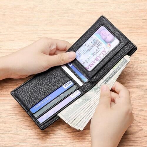 New Women Genuine Leather Purses Female Cowhide Wallets Lady Small Coin Pocket Rfid Card Holder Mini Money Bag Portable Clutch