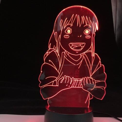 Ogino Chihiro Anime Spirited Away 3D LED Acrylic Light for Child Birthday Gift Bedroom Decoration Night Light Room Desk Lamp