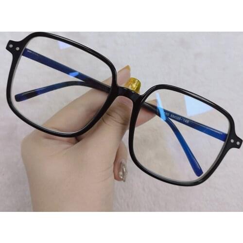 LONSY Fashion Myopia Glasses Frame For Women Men Anti Blue Light Square Spectacles Ladies Transparent Computer Optical Eyewea