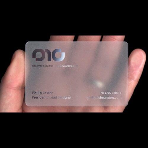 Personalized order 1000pcs Frosted transparent Visit Card with your own design, Item no.CU31, Free shipping