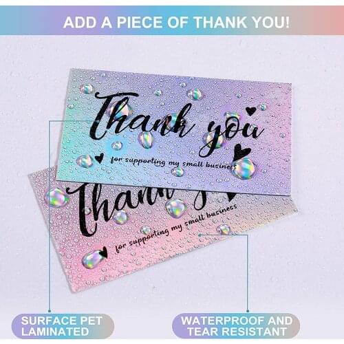 10-50pcs Laser Thank You Cards for Your Order Shopping Purchase Thanks Greeting Cards Appreciation Card for Small Business 5*9cm
