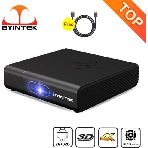 BYINTEK U30 3D Wifi Full HD 1080P Android Portable Mini Smart 300inch Projector Proyector for Smartphone 4K Cinema