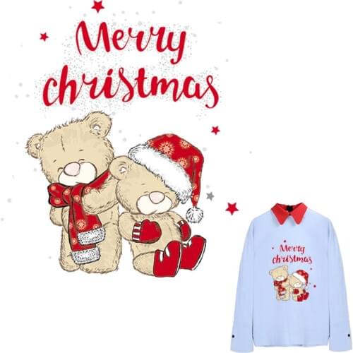 Funny Bears Ironing Stickers Diy Christmas Shirt Patch New Heat Transfer Garment Accessory Washable Diy Stickers On Clothes