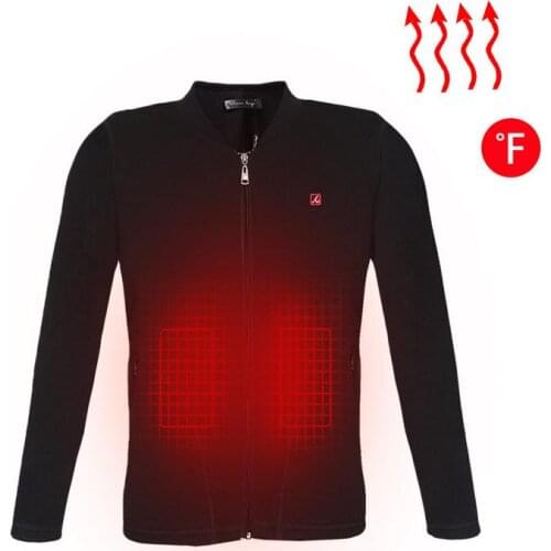 Mens Jacket Heating Clothes Thermal Underwear Carbon Fiber Electric Heating USB Smart Electric Sport Hiking Shirts Large Size