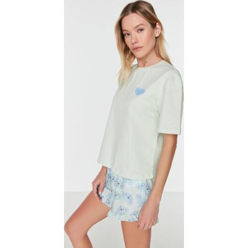 Trendyol Printed Knitted Pajamas Set THMSS21PT0381