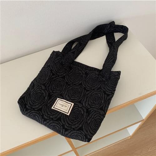 Womens Big Handbags Vintage Floral Female Shopper Travel Bag Simple Large Capacity Student Girls Book Tote Durable Shoulder Bag