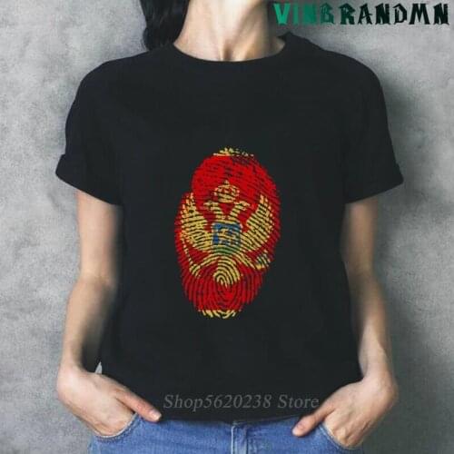 Summer Fashion Apparel Montenegro Flag Fingerprint T shirt woman Vintage Montenegro Thumbprint T-shirt 2020 Casual Fashion Tees