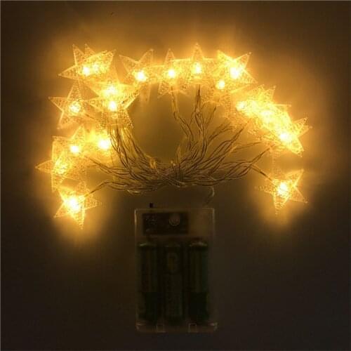 10M 80LEDs 3AA Battery Powered STAR Shaped Theme LED String Fairy Lights Christmas Holiday Wedding Decoration party Lighting