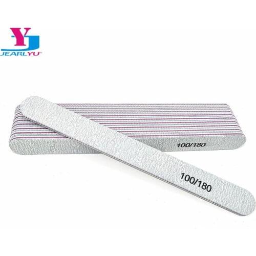Nail Files 10 Pcs Acrylic UV Gel Polish Nail File Straight Grey 100/180 Sanding Art File Kalk Nagels Manicure Accessorios Tools
