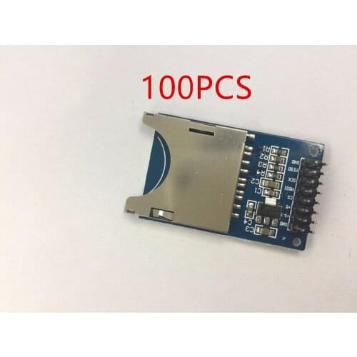 100PCS Smart Electronics Reading and Writing Module SD Card Module Slot Socket Reader ARM MCU for arduino DIY Starter Kit