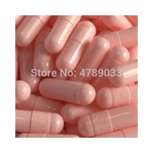 1000pcs/lot Pink Hollow Powder Packing Container, Size 0# Top Quality Empty Capsule Shells, Mask Makeup Tools