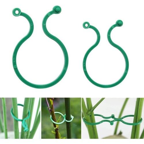 150pcs Greenhouse Garden Plant Clips Vegetable Holder 100pcs Small +50pcs Large Outdoor PE Eight-shaped Buckle