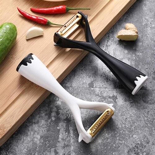 2PCS Kitchen Peeler Portable 2 In 1 Multipurpose Fruit Peeler Vegetable Slicer Can Stand Peeler Fruits Vegetables Tool