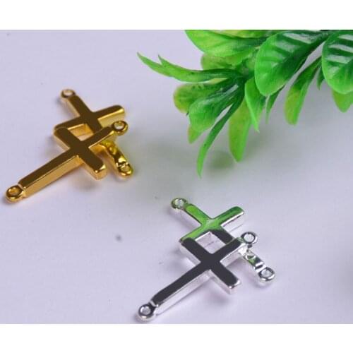 20.8 * 11mm simple double hanging pure copper cross necklace pendant diy bracelet pendant jewelry accessories