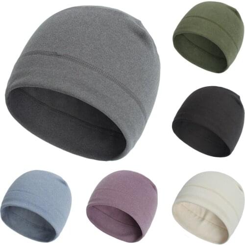 2020 Solid 9 colors Cycling Inner hat beanies outdoor warm windproof sports Warm riding helmet inner cap for outdoor running