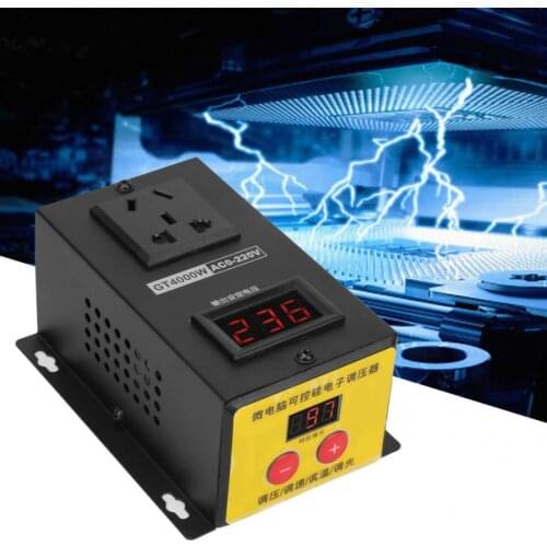 4000W High Accuracy Adjustable Variable Thyristor Electronic Voltage Regulator AU Plug 220V