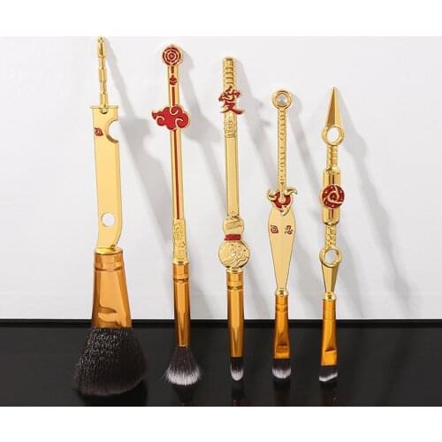 5 Pcs Cartoon Makeup Brushes Around Anime