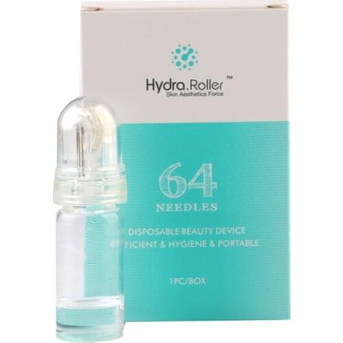 64 Pin Micro Needle Titanium Tips Derma Needles Hydra Roller Skin Care Anti Aging Whiten Bottle Roller Serum Injection Reusable