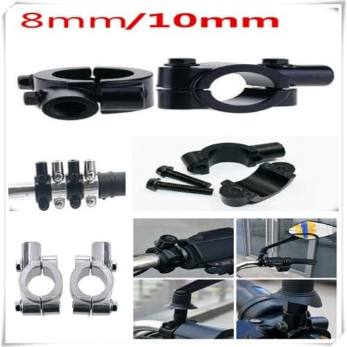 8MM 10MM Motorcycle RearView Mirror Holder Adapter for HONDA CBR250R VFR 1200 F ST 1300 Black SpiRit NC750 S X