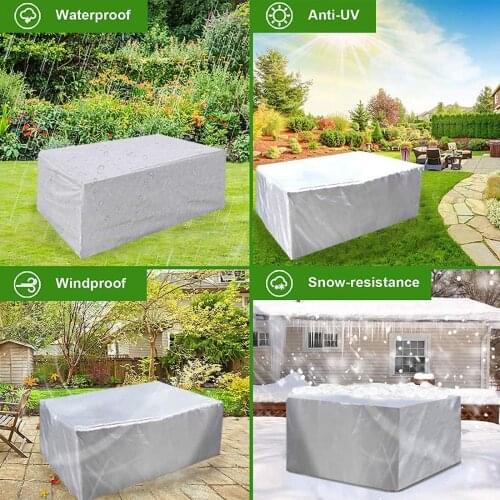 34 Sizes Outdoor Garden Patio Patio Rain Cover Furniture Cover Sofa Table and Chair Dust Cover Terrace Furniture Set