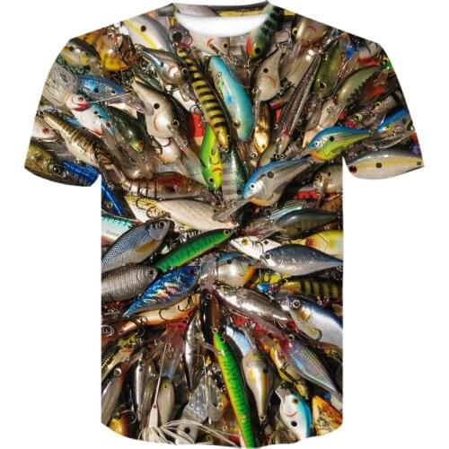 Fish 3d Printed T Shirt Men Hip Hop Tshirt Fisherman Tropical T-shirt Funny design tshirt 2021 Summer harajuku Animal shirt