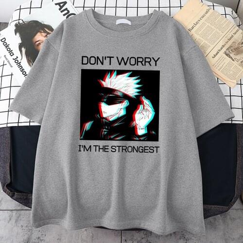 Jujutsu Kaisen Anime Print T Shirt Casual Aesthetic Clothing For Men High Quality Harajuku Tee-Shirt Male Loose Oversize Tee Top