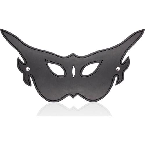 Halloween Blindfold Demon Blindfolded Leather Flirting Bondage Blindfolds For Women Toys Flirting Mask