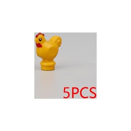 [MOC Hub] Chicken Animals Building Blocks Brick Horse Crocodile Gorilla Tiger Kids Toys Animal Lockings Figures Assemble