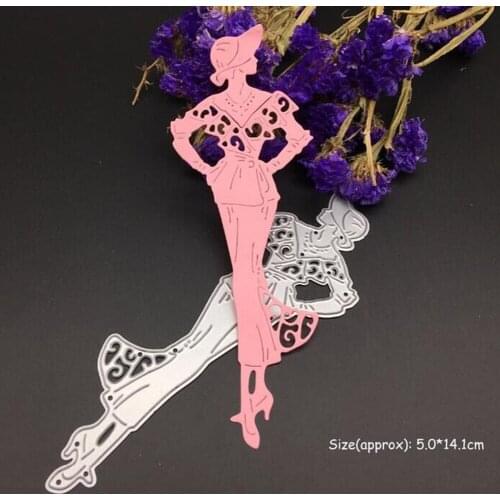Young Lady Dies Scrapbooking New Arrival Metal Cutting Dies New Christmas Craft Human Die Cuts Embossing Alina Crafts