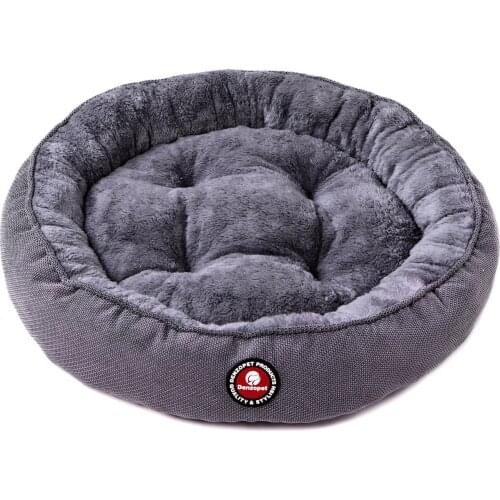 Machine Washable Pet Bolster Bed for Large Dogs Pet Cushion Dog Mat Corduroy Exterior and Comfy Velvet Fleece inner