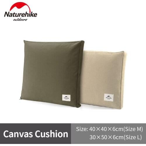 Naturehike Daily Camping Ultralight Pillow Portable 700g Goose Down Fill Canvas Leisure Waist Cushion Outdoor Travel 2 Sizes