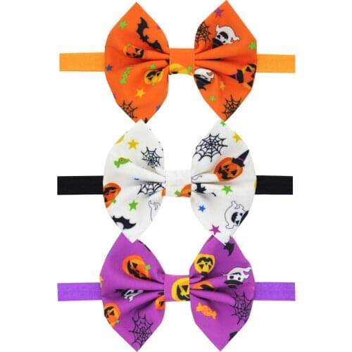 Girls Bow Knot Nylon Headbands Bowknot Headband Cute Hair Accessories Stretch Headwear Turban Hair Bands Headwraps Halloween