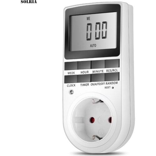 New Electronic Digital Timer Switch UK AU EU Plugs Kitchen Timer 230V 110V 7 Day 12/24 Hour Programmable Timing Socket Portable
