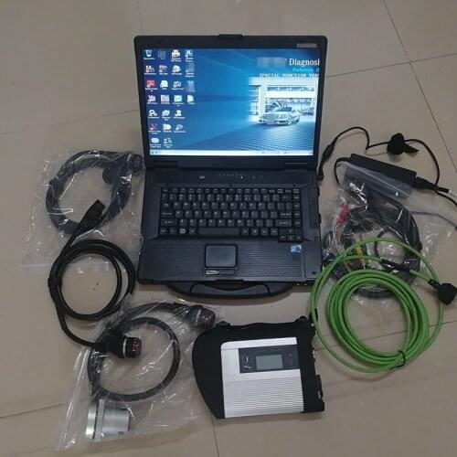 OBD2 Scanner MB STAR C4 DTS engineer software HHTwin X V06.2021 HDD in Used Laptop CF52 I5 4G For Mercede car Diagnostic tools