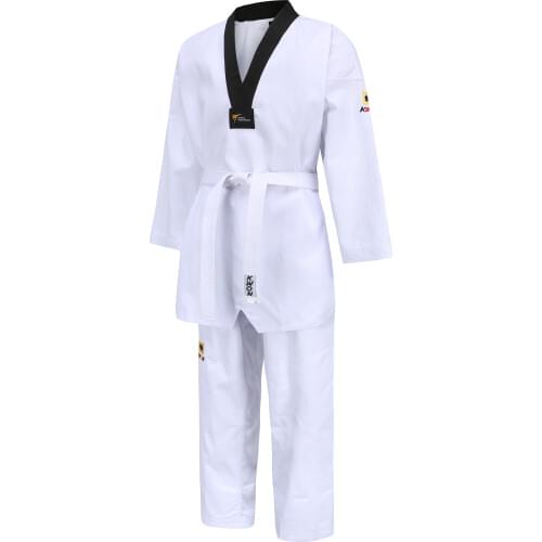 KWON taekwondo dobok clothes for child adult V-Neck KWON Taekwondo training uniform wholesale/Retails for kids adults