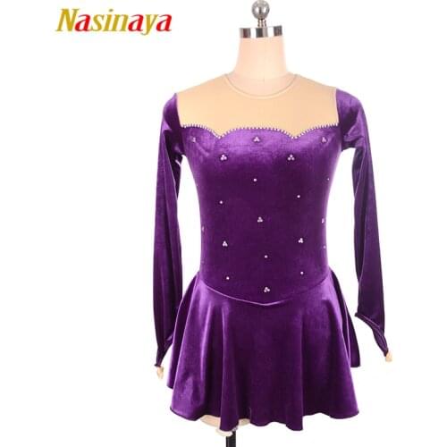 Nasinaya Figure Skating Dress Customized Competition Ice Skating Skirt for Girl Women Kids Patinaje Gymnastics Performance 35