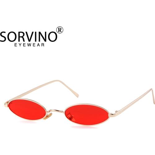 SORVINO Retro Designer Narrow Small Oval Men Women Sunglasses Brand 2020 High Quality Tiny Steampunk Sun Glasses Shades SP241