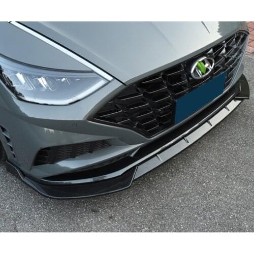 Front Bumper Splitter Lip Diffuser Type D Spoiler Carbon Surface Skirt Body Kit For Hyundai Sonata 2019 2020 10th