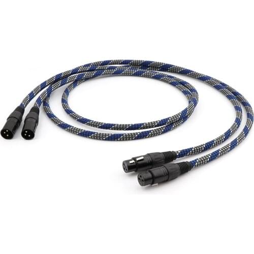 SQ-88B 5N OCC red copper silver plated super Reference audio interconnects cable with neutrik XLR plug