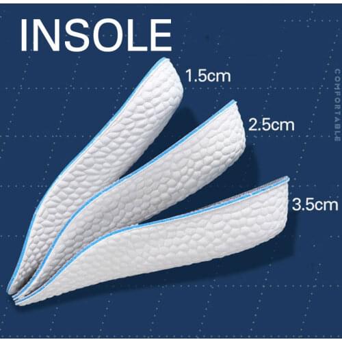 Invisible Height Increased Insoles Heel Pads Orthopedic Insoles Soft Anti-slip Foot Pads 1.5/2.5/3.5cm Women Men Lift Cushion