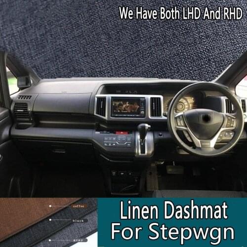 Car Styling Linen Dash Mat Covers Dashmat Dashboard Pads Accessories For HONDA Step Wagon Stepwgn G4 2010 2011 2012 2013 2014