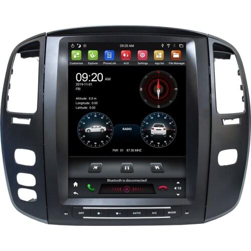 Tesla Style DSP PX6 12.1" Android 9.0 Car Auto Radio DVD Player for LEXUS LX470 2004 2005 Bluetooth 5.0 WIFI Easy Connect