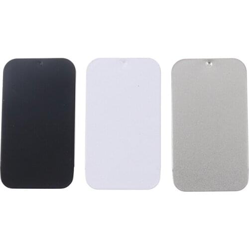 Mini Tin Box Bins Jar Rectangle Empty Iron Box Portable Lipstick Cream Storage for Wedding Jewelry Candy Pill Cases Black Silver