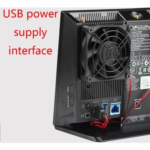 1Set Cooling Fan USB Fan Cooler for A-SUS RT-AC68U/AC86U/AC87U/R8000 Router