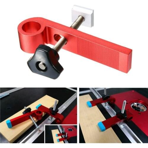 1Set Universal Clamping Blocks Platen Miter Track Clamping Blocks M8 Screw Woodworking Joint Hand Tools Set