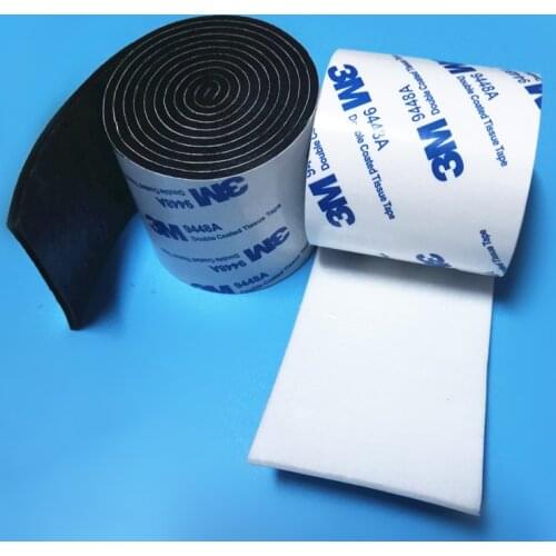 1pcs(1Meter) Strong Eva Sponge adhesive tape Black white double sided Foam Tape For Automotive Exterior Trim Parts Home Hardware