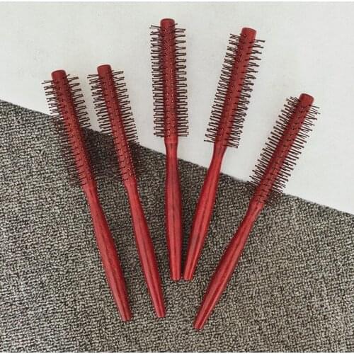 1pc Natural Wood Comb Massage Mace Curling Comb for Perm Extra Long Handle Professional Hairdressing Comb Wave Hair Brush Barber